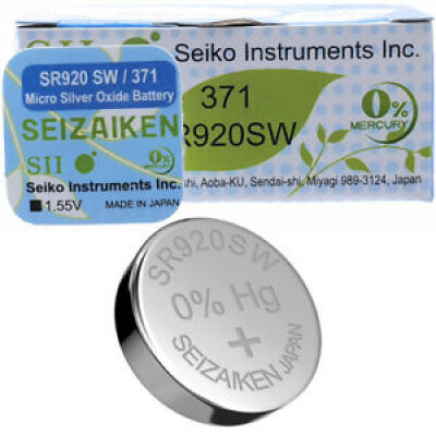 Батарейка 371 SR920SW Seizaiken Silver Oxide 1,55V Made in Japan