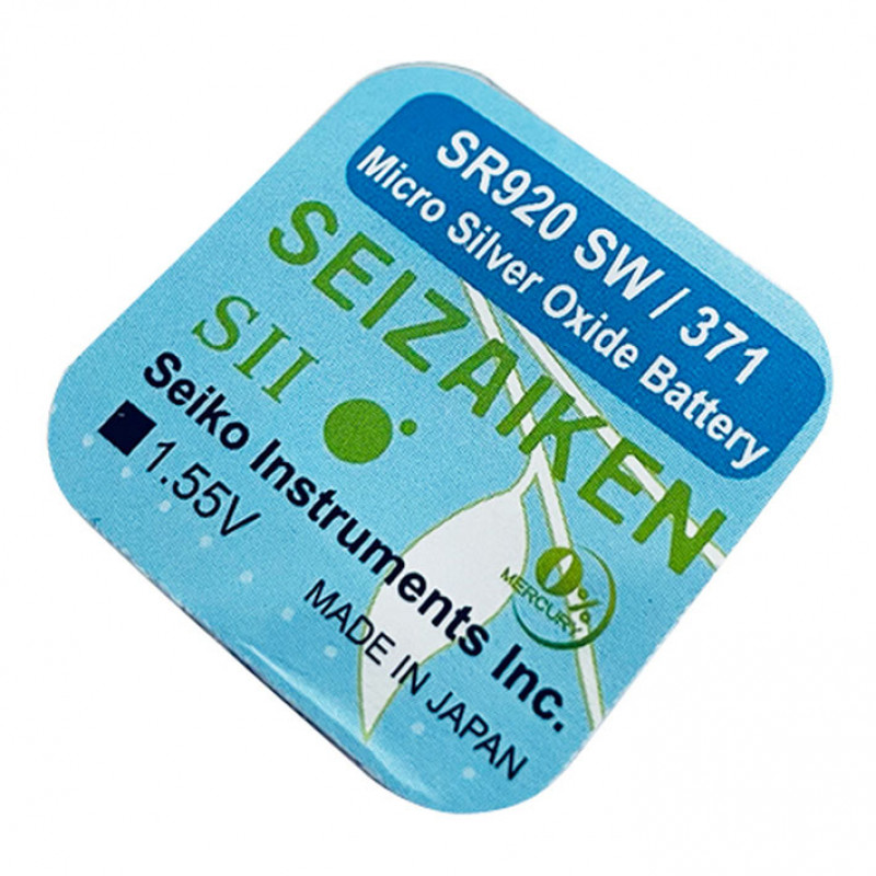 Батарейка для часов 371 SR920SW Seizaiken Silver Oxide 1,55V Made in Japan