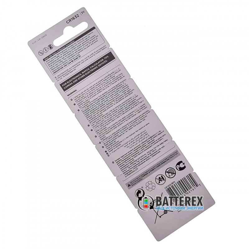 Батарейка CR1632 Westinghouse Lithium Battery 3V - упаковка 5 шт. в блистере