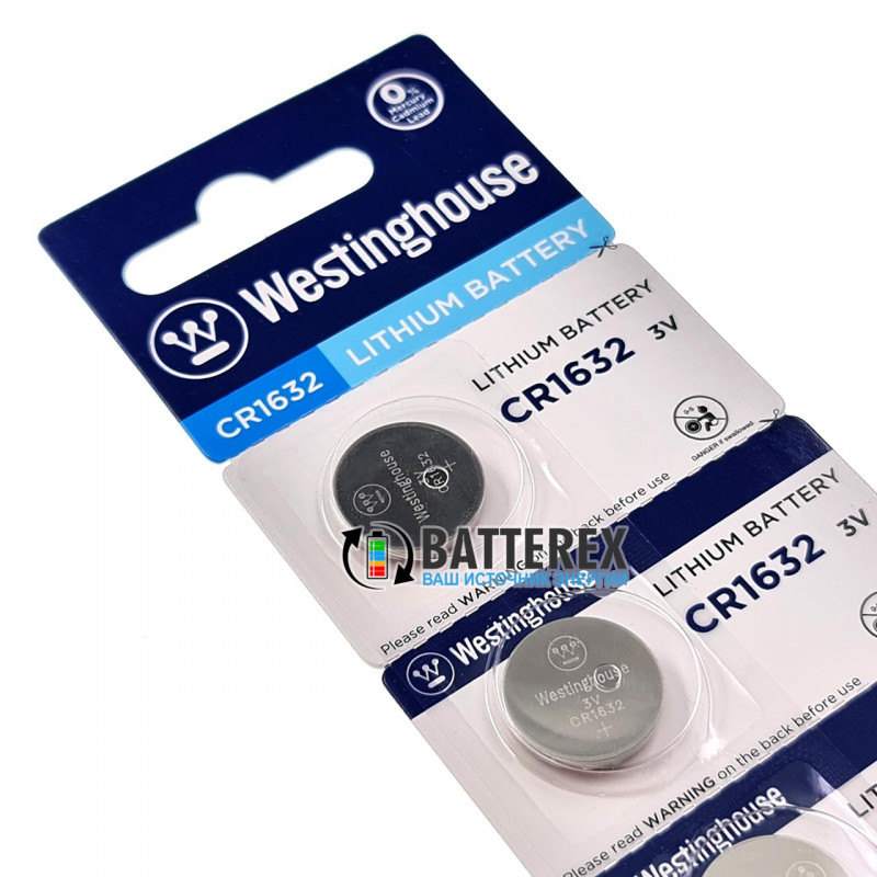 Батарейка CR1632 Westinghouse Lithium Battery 3V - упаковка 5 шт. в блистере