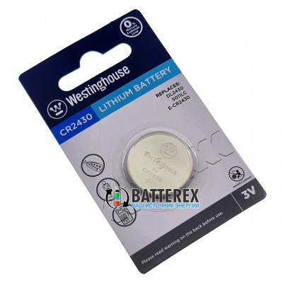 Батарейка CR2430 Westinghouse 3V Lithium Battery