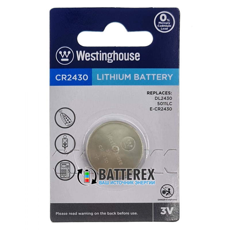 Батарейка CR2430 Westinghouse 3V