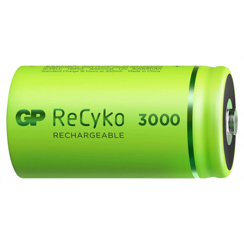 Аккумулятор C R14 Ni-MH GP Recyko+ 30700 Series 1.2V 3000mah с низким саморазрядом - цена за 1 шт.