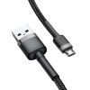 Кабель Baseus Cafule CAMKLF-HG1 USB - micro USB 2A - длина 3м - чёрный/серый Кабель Baseus Cafule CAMKLF-HG1 USB - micro USB 2A - длина 3м - чёрный/серый