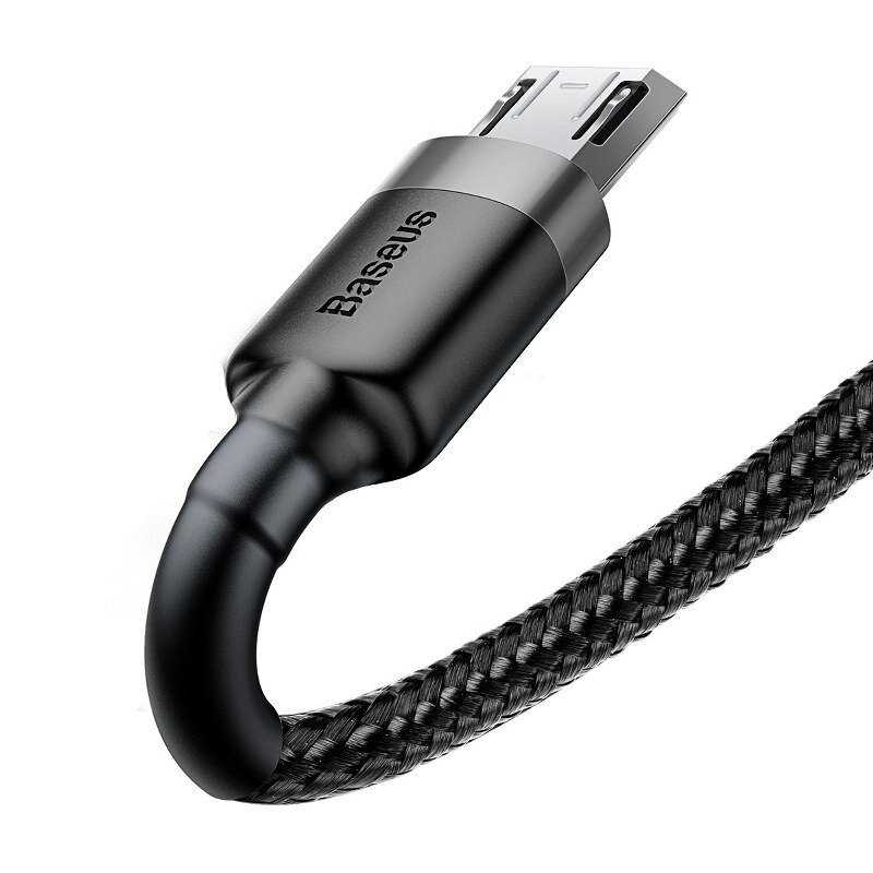 Кабель Baseus Cafule CAMKLF-HG1 USB - micro USB 2A - длина 3м - чёрный/серый Кабель Baseus Cafule CAMKLF-HG1 USB - micro USB 2A - длина 3м - чёрный/серый
