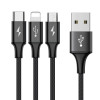 Кабель 3-в-1 Baseus CAMLT-SU01 USB - Type-C - Lightning - microUSB - длина 120см