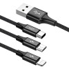 Кабель 3-в-1 Baseus CAMLT-SU01 USB - Type-C - Lightning - microUSB - длина 120см
