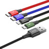 Кабель USB 4-в-1 Baseus Rapid CA1T4-B01 USB - 2xType-C - Lightning - microUSB - длина 120см Кабель USB 4-в-1 Baseus Rapid CA1T4-B01 USB - 2xType-C - Lightning - microUSB - длина 120см