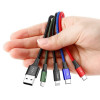 Кабель USB 4-в-1 Baseus Rapid CA1T4-B01 USB - 2xType-C - Lightning - microUSB - длина 120см Кабель USB 4-в-1 Baseus Rapid CA1T4-B01 USB - 2xType-C - Lightning - microUSB - длина 120см