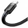 Кабель Baseus Cafule CATKLF-CG1 USB - Type-C 2A - длина 2м - чёрный/серый Кабель Baseus Cafule CATKLF-CG1 USB - Type-C 2A - длина 2м - чёрный/серый