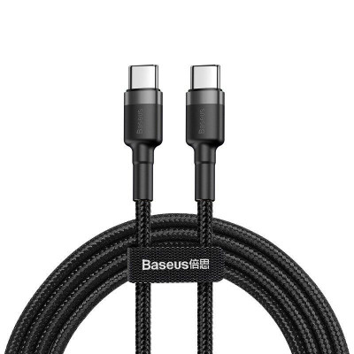 Кабель Baseus Cafule CATKLF-GG1 Type-C to Type-C QuickCharge 3.0 5-20V 3A 60W - длина 1м