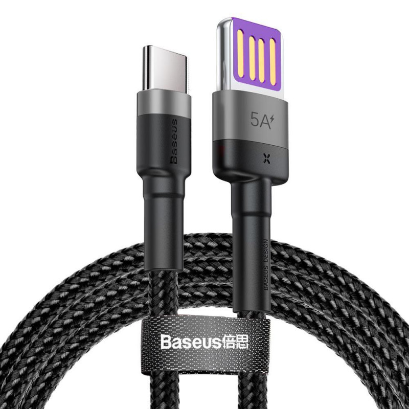 Кабель Baseus Cafule CATKLF-PG1 USB - Type-C 5A 40W - длина 1м