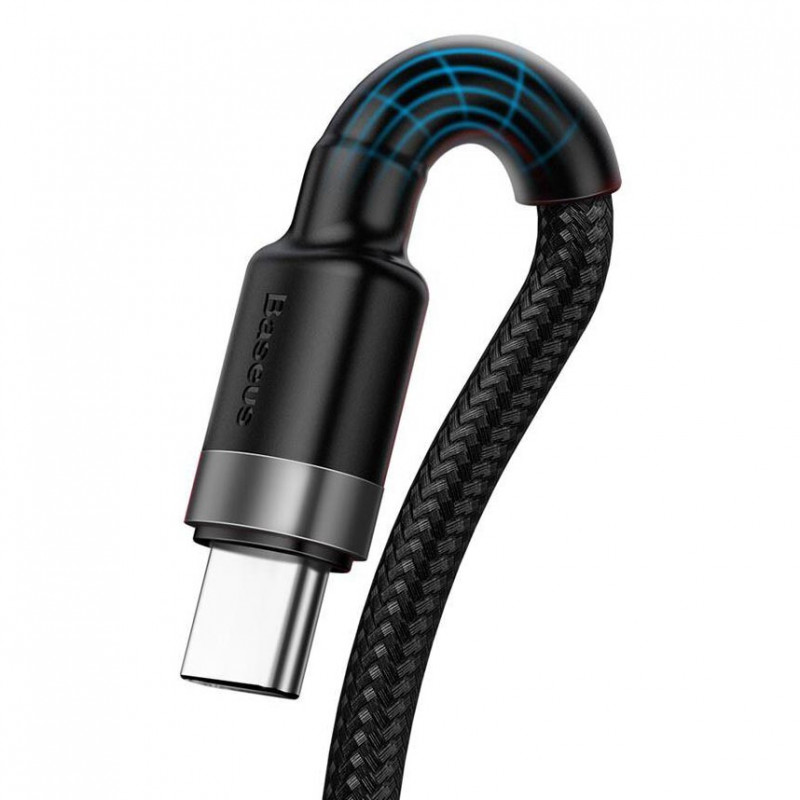 Кабель Baseus Cafule CATKLF-PG1 USB - Type-C 5A 40W - длина 1м Кабель Baseus Cafule CATKLF-PG1 USB - Type-C 5A 40W - длина 1м