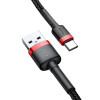 Кабель Baseus Cafule CATKLF-U91 USB - Type-C 2A - длина 3м - чёрный/красный