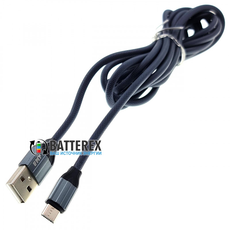Высококачественный кабель EMY MY-732 USB AM - micro USB 2 метра для быстрой зарядки и передачи данных Высококачественный кабель EMY MY-732 USB AM - micro USB 2 метра для быстрой зарядки и передачи данных