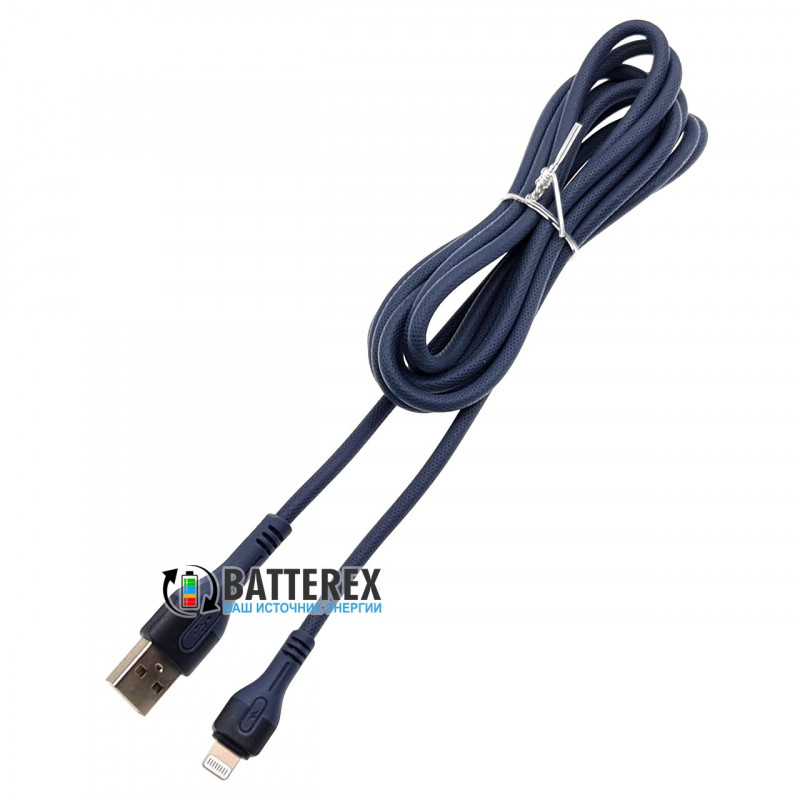 Высококачественный кабель EMY MY-742 USB AM - Lightning 2 метра для быстрой зарядки и передачи данных Высококачественный кабель EMY MY-742 USB AM - Lightning 2 метра для быстрой зарядки и передачи данных