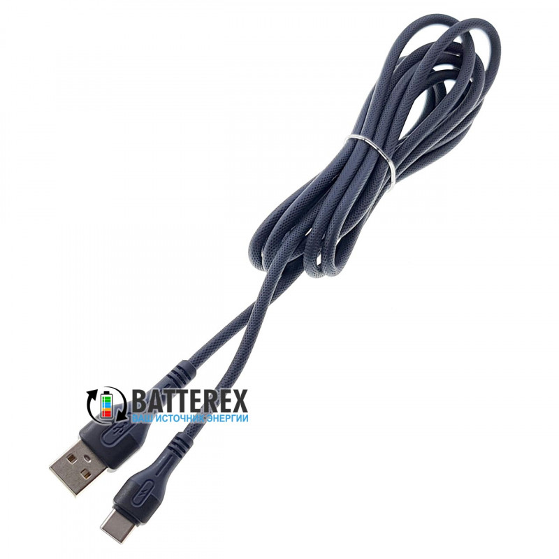 Высококачественный кабель EMY MY-742 USB AM - Type-C 2 метра для быстрой зарядки и передачи данных Высококачественный кабель EMY MY-742 USB AM - Type-C 2 метра для быстрой зарядки и передачи данных