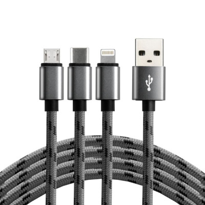 Кабель 3-в-1 Everactive CBB-1.2MCI USB - Type-C - Lightning - microUSB - длина 120см