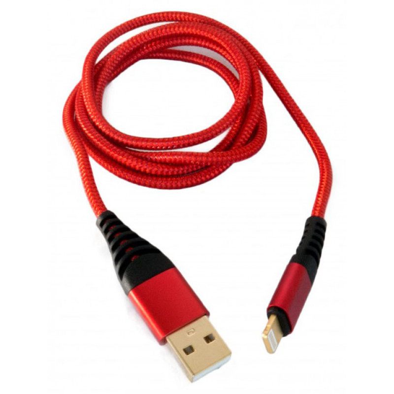Высококачественный кабель USB AM - Lightning (Apple) 1м с защитой от перегибания