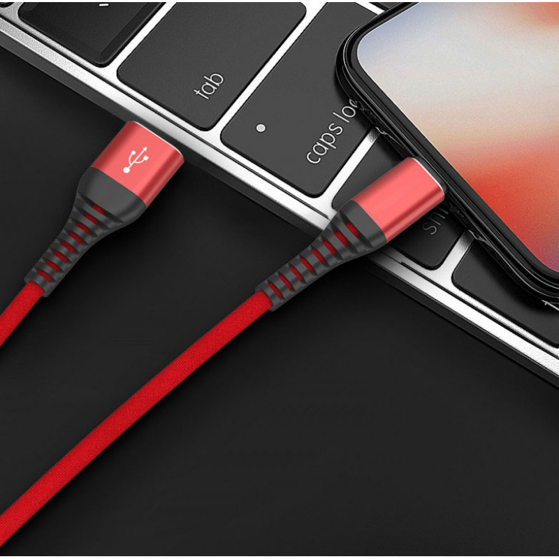 Высококачественный кабель USB AM - Lightning (Apple) 1м с защитой от перегибания Высококачественный кабель USB AM - Lightning (Apple) 1м с защитой от перегибания