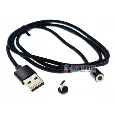 Кабель магнитный Extradigital USB 2.0 AM - Micro-USB 1м чёрный с круглым наконечником