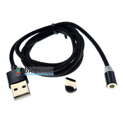 Кабель магнитный Extradigital USB 2.0 AM - Type-C 1м чёрный с круглым наконечником