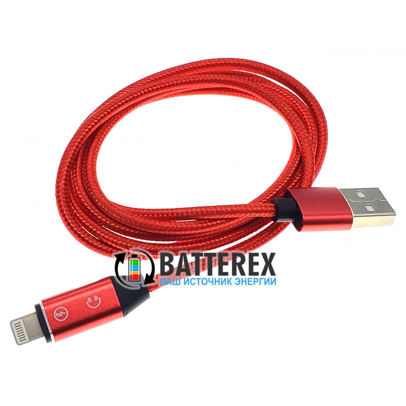 Высококачественный кабель USB AM - Lightning (Apple) 1м с дополнительным выходом для наушников