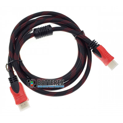 Кабель HDMI-HDMI red/black - длина 1.8м - версия 1.4V - 2 фильтра Кабель HDMI-HDMI red/black - длина 1.8м - версия 1.4V - 2 фильтра
