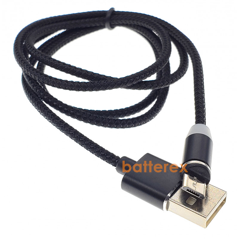 Магнитный кабель USB 2.0 AM - Micro-USB 1м чёрный с круглым наконечником Магнитный кабель USB 2.0 AM - Micro-USB 1м чёрный с круглым наконечником