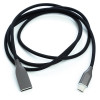 Кабель PowerPlant USB - micro USB 1м силикон чёрный 2.4А