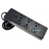Сетевой фильтр - удлинитель IQ Power TB-T12 на 6 розеток и 4 USB-порта - длина 2м