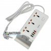 Сетевой фильтр (удлинитель) BKL-20 White на 3 розетки и 4 USB-порта с беспроводной зарядкой для телефонов - длина 2м
