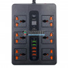 Сетевой фильтр (удлинитель) BLK-11 2500W на 6 розеток, 5 портов USB 5V 3,4A и 1 порт Type-C, таймер отключения, длина 2м Сетевой фильтр (удлинитель) BLK-11 2500W на 6 розеток, 5 портов USB 5V 3,4A и 1 порт Type-C, таймер отключения, длина 2м