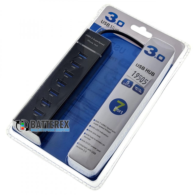 USB HUB - хаб на 7 портов USB - длина 0.3м USB HUB - хаб на 7 портов USB - длина 0.3м