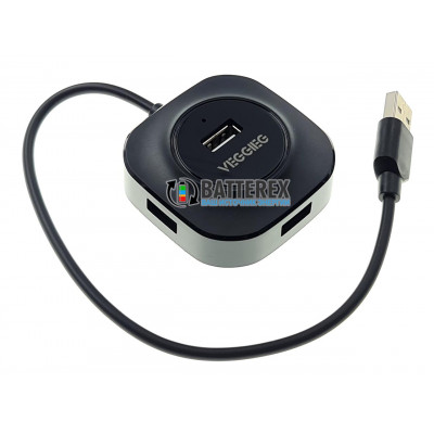 USB HUB VEGGIEG V-U2405 - хаб USB на 4 порта USB и 1 порт Micro-USB - длина 0.3м