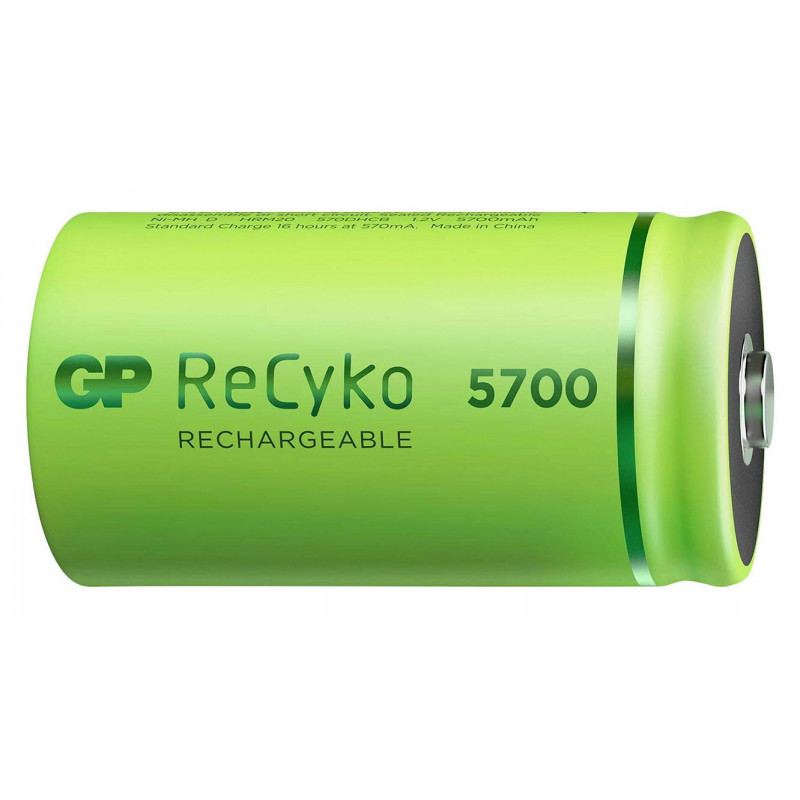 Аккумулятор D R20 Ni-MH GP Recyko+ 5700 Series 1.2V 5700mah с низким саморазрядом - цена за 1 шт. Аккумулятор D R20 Ni-MH GP Recyko+ 5700 Series 1.2V 5700mah с низким саморазрядом - цена за 1 шт.