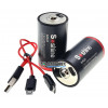 Литиевый аккумулятор D R20 Li-ion Soshine 6000mWh 1.5V Protected micro-USB поштучно от 1 шт. Литиевый аккумулятор D R20 Li-ion Soshine 6000mWh 1.5V Protected micro-USB поштучно от 1 шт.