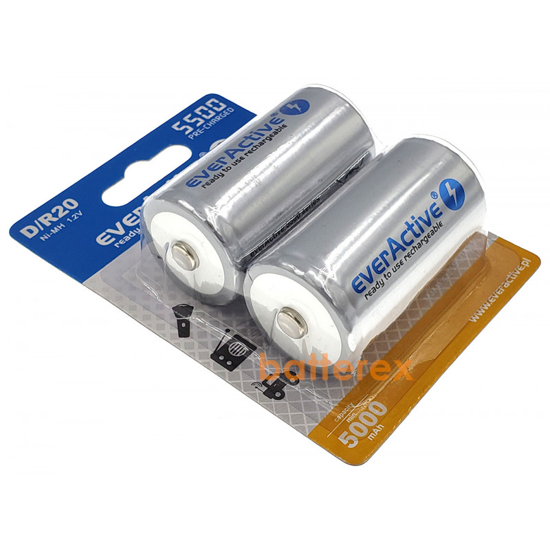 Аккумулятор R20 D Everactive 5500 mah Ready to use от 1 шт.