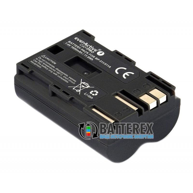Aккумулятор Everactive CamPro Canon BP-511/511A (EVB021) 7.4V 1600mah 11.8Wh Aккумулятор Everactive CamPro Canon BP-511/511A (EVB021) 7.4V 1600mah 11.8Wh