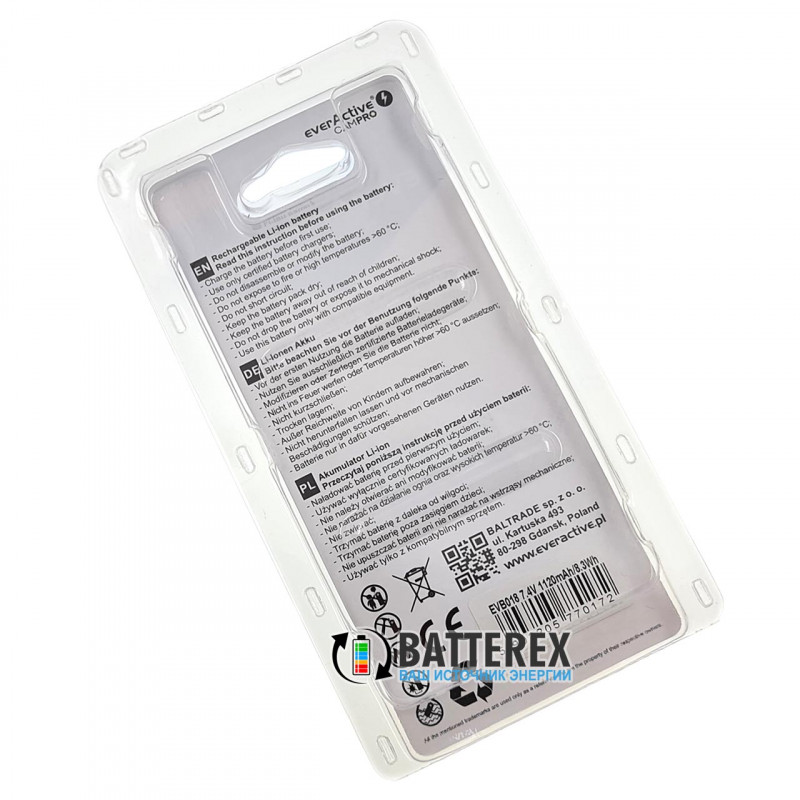 Aккумулятор Everactive CamPro Canon LP-E8 7.4V 1120mah для Canon 550D, 600D, 650D, 700D