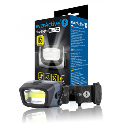 Everactive Headlight HL-150 - налобный фонарь 150 люмен (3 режима, питание от 3х ААА)
