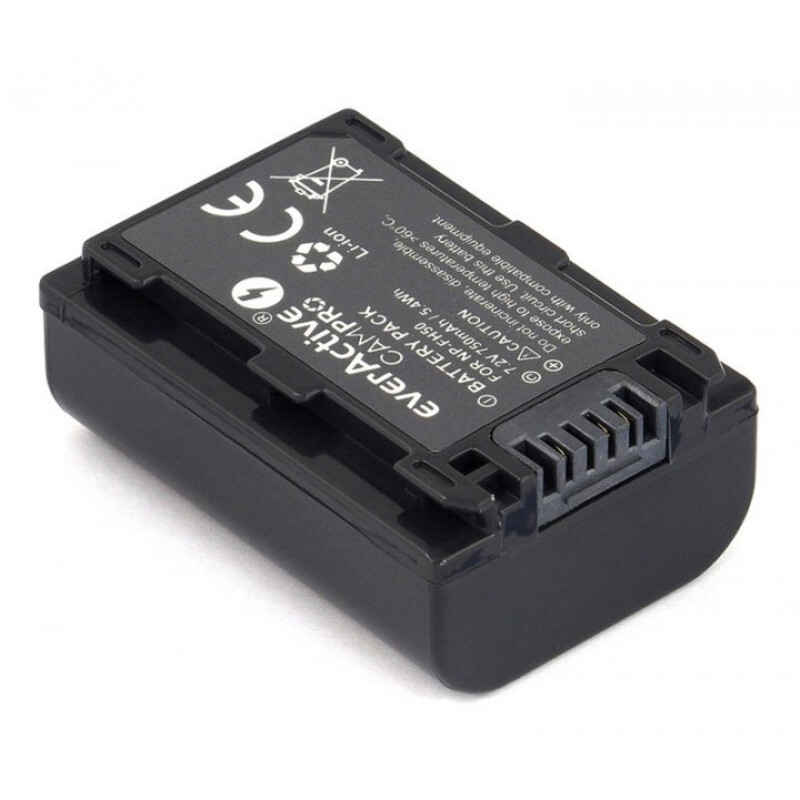 Аккумулятор для камеры Sony NP-FH50 (EVB003) EverActive CamPRO 7.2V 750mah 5.4Wh Аккумулятор для камеры Sony NP-FH50 (EVB003) EverActive CamPRO 7.2V 750mah 5.4Wh