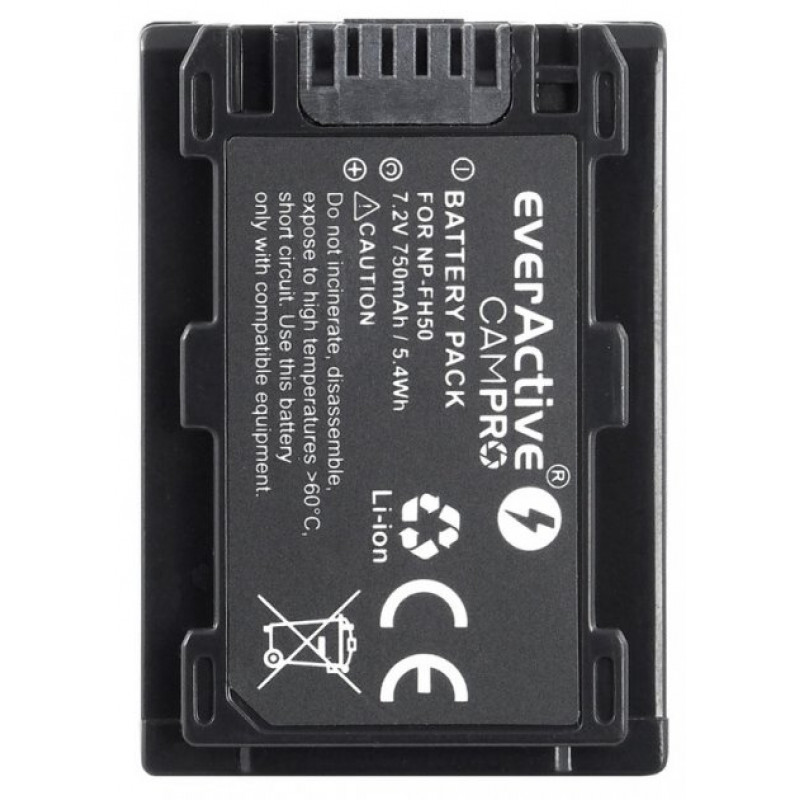Аккумулятор для камеры Sony NP-FH50 (EVB003) EverActive CamPRO 7.2V 750mah 5.4Wh Аккумулятор для камеры Sony NP-FH50 (EVB003) EverActive CamPRO 7.2V 750mah 5.4Wh