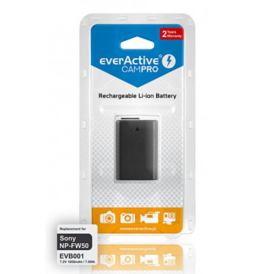 Аккумулятор EverActive CamPRO для камеры Sony NP-FW50 7.2V 1050mah 7.6Wh
