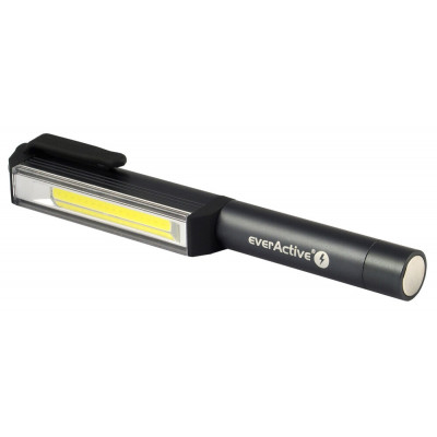 Everactive WL-200 COB 3W LED - ручной фонарь 200 люмен c клипсой и магнитом - питание 3хААА