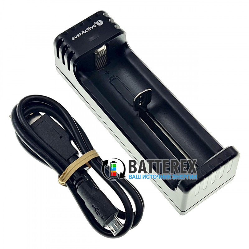 Зарядное устройство EverActive LC100 для Li-ion аккумулятора 18650, 21700, 26650, 14500, 16340