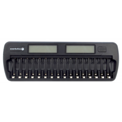 EverActive NC-1600 - зарядное устройство на 16 аккумуляторов АА/ААА с функцией разряда + автоадаптер