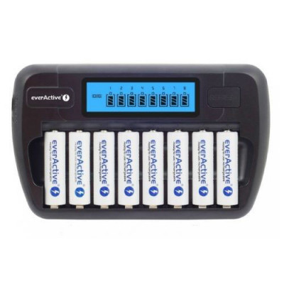 EverActive NC-800 - зарядное устройство на 8 аккумуляторов АА и ААА