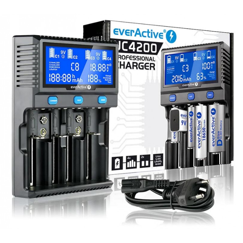 Продвинутое интеллектуальное зарядное устройство Everactive UC-4200