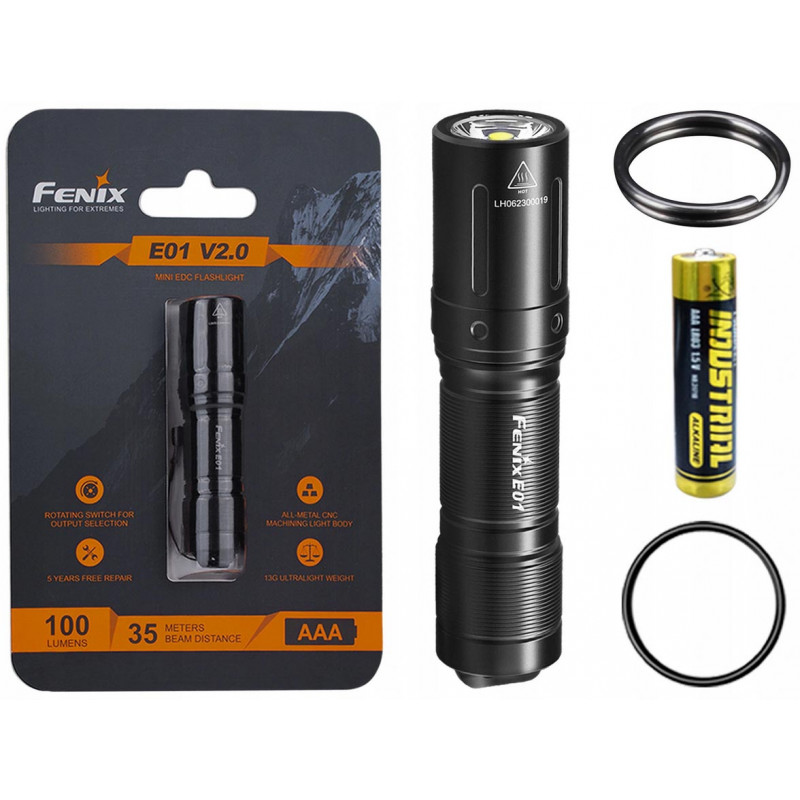 Фонарь-брелок Fenix E01 V2.0 Black - цвет чёрный Фонарь-брелок Fenix E01 V2.0 Black - цвет чёрный